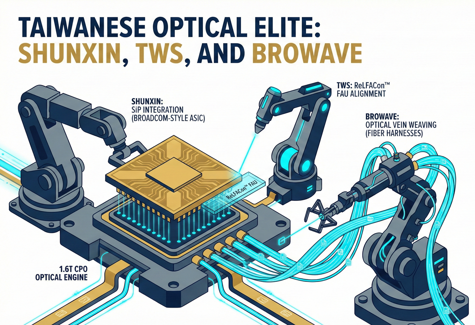 4-3-6 CPO Packaging Special Forces: The Precision Alignment of InnoLight-KY (6451), Optiworks (3363), and BroadWeb (3163)