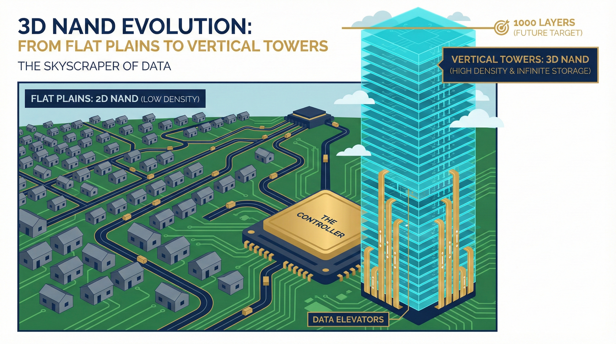 3-3 Data Skyscraper —— The Magic of 3D NAND and Controller Chips